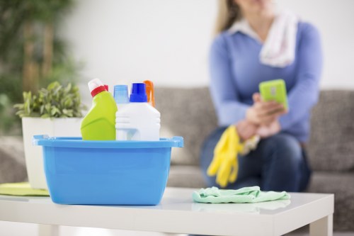 Post-build cleaning equipment used for a Richmond renovation clean