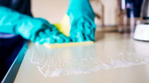 Local cleaner carrying out a deep clean in a Richmond property