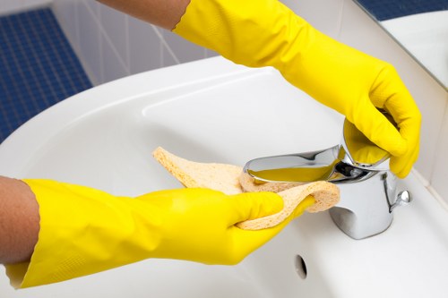 Local cleaners preparing a Richmond flat for handover